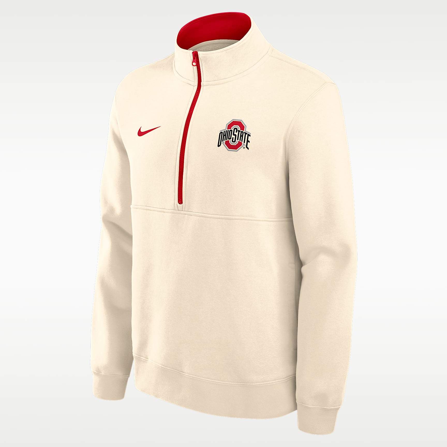 Ohio State Primetime Primary Logo Men's Nike College 1/2-Zip Crew